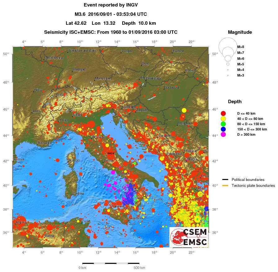 wide historical seismicity