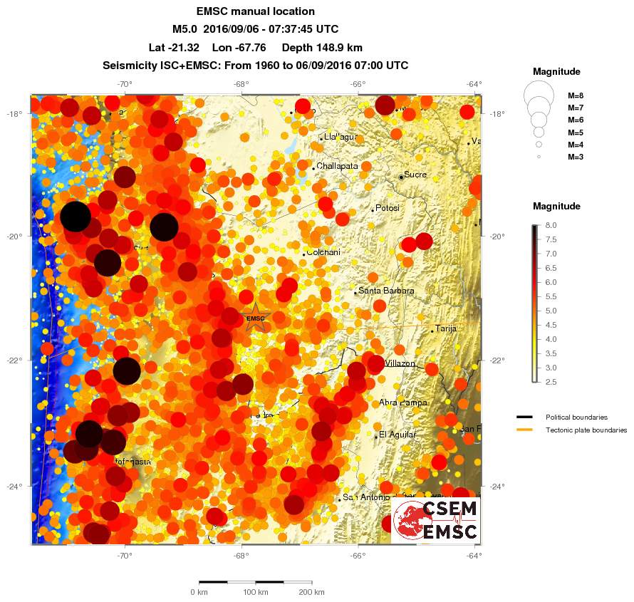 regional magnitude historical seismicity