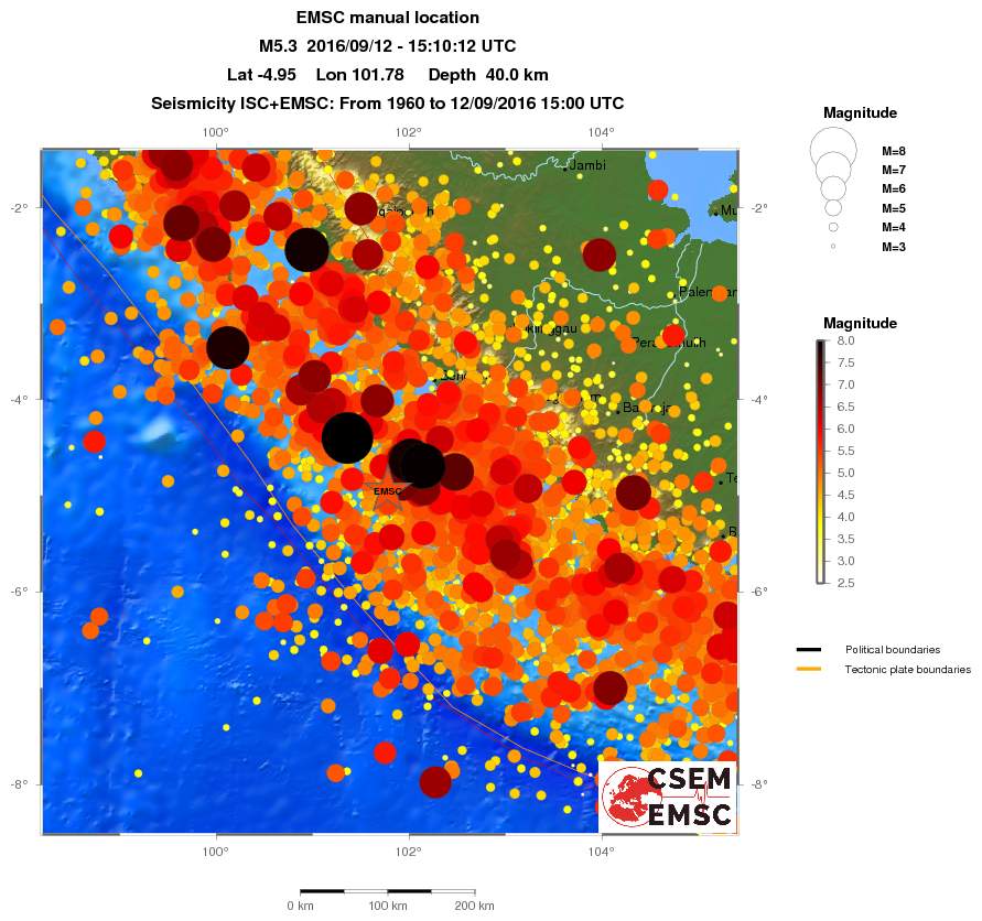 regional magnitude historical seismicity