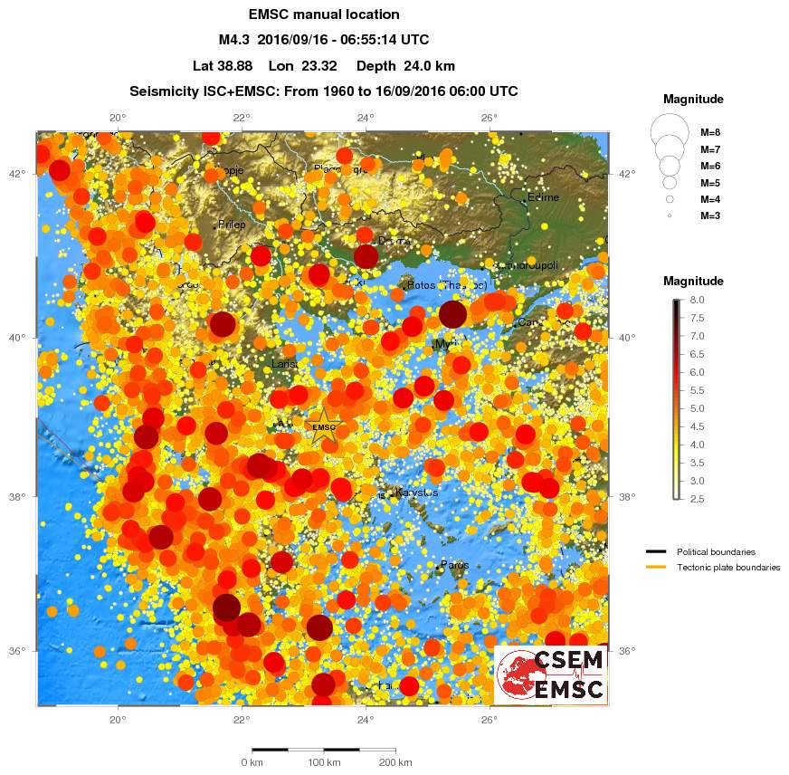 regional magnitude historical seismicity