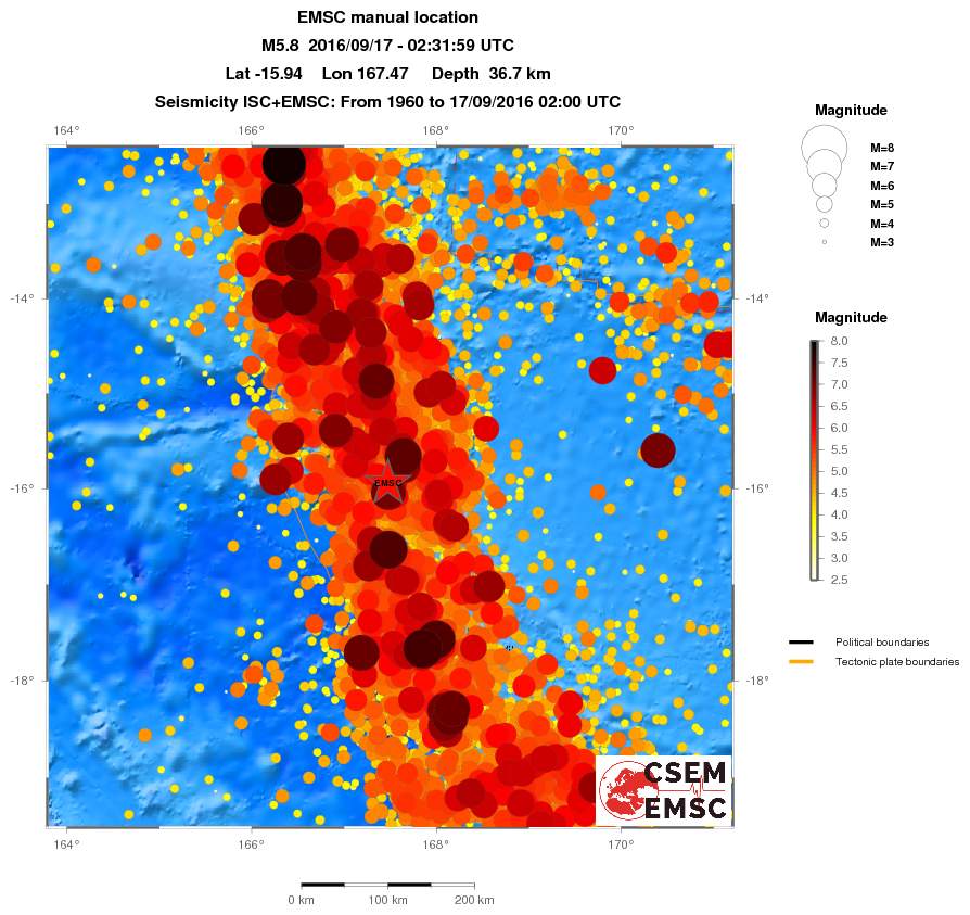 regional magnitude historical seismicity