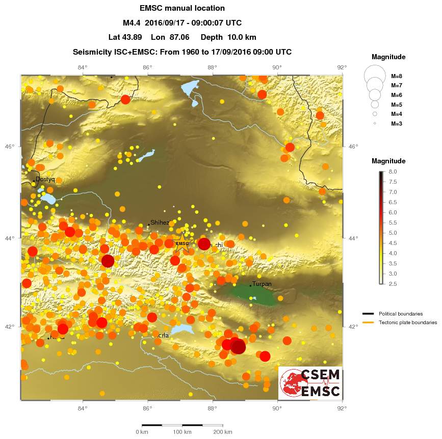 regional magnitude historical seismicity