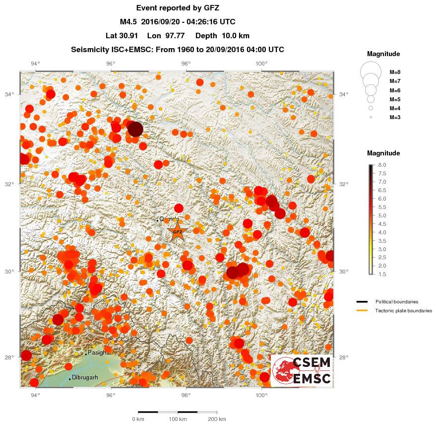 regional magnitude historical seismicity