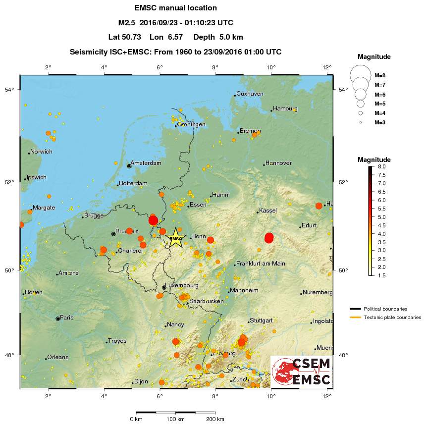 regional magnitude historical seismicity