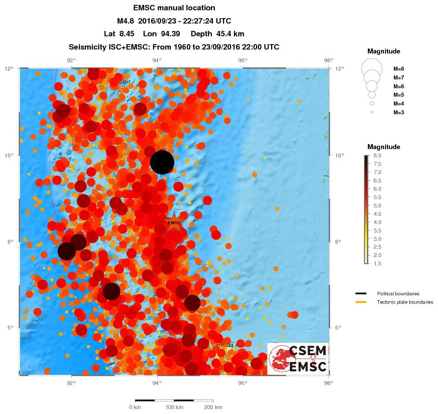 regional magnitude historical seismicity