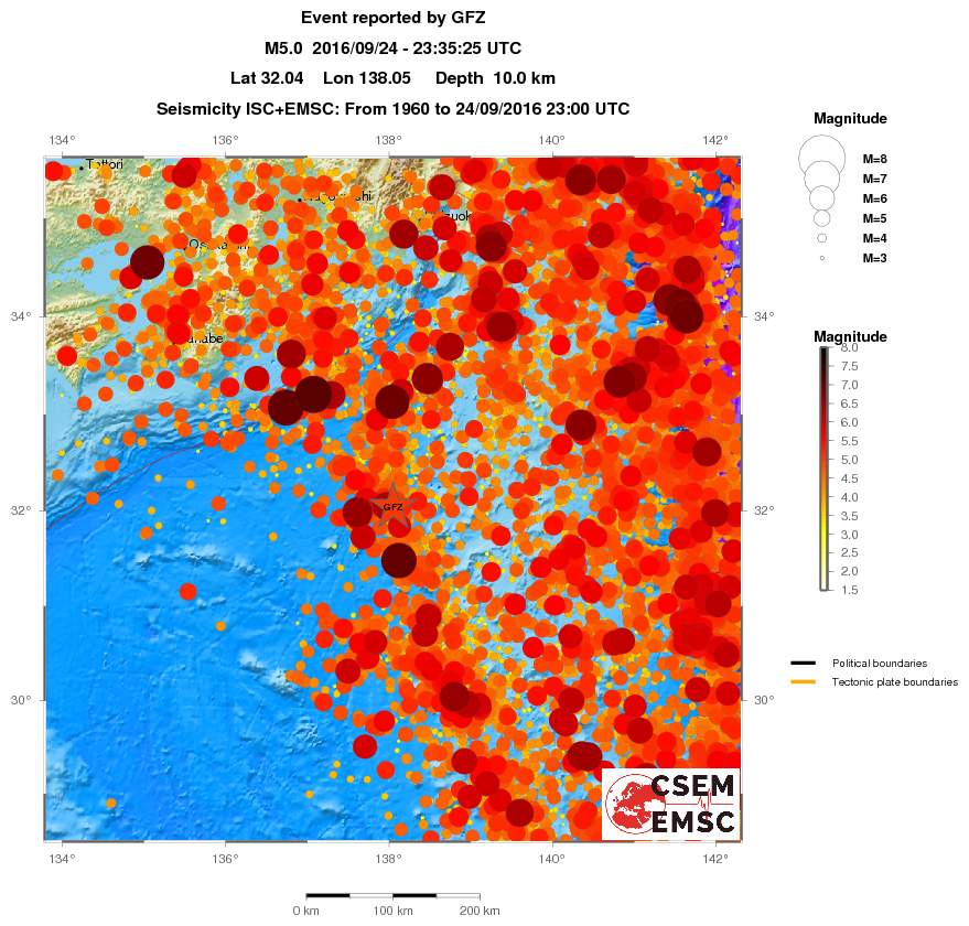 regional magnitude historical seismicity