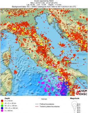 regional historical seismicity