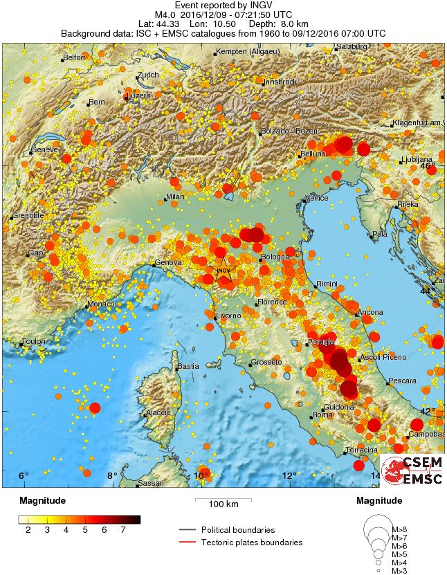 regional magnitude historical seismicity