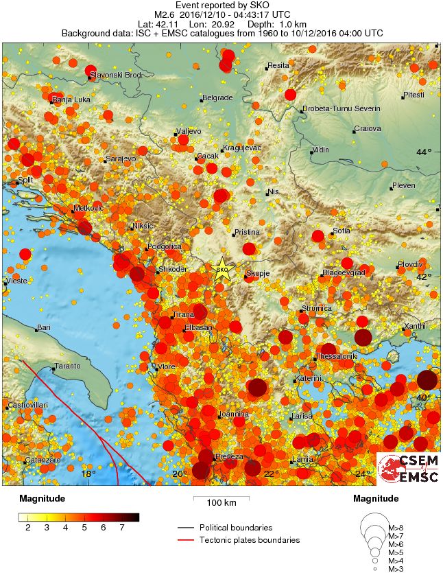regional magnitude historical seismicity