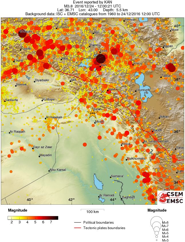 regional magnitude historical seismicity