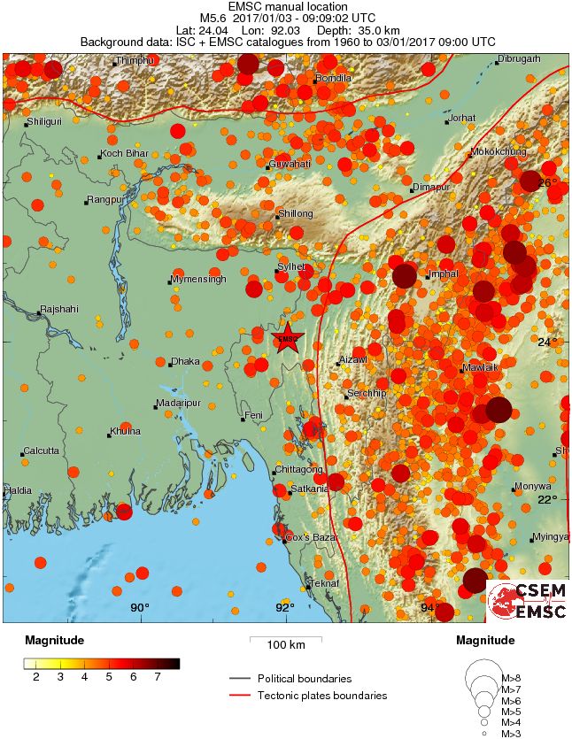 regional magnitude historical seismicity