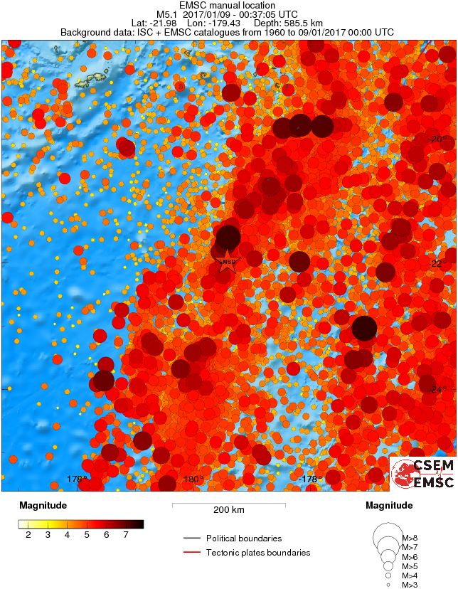 regional magnitude historical seismicity