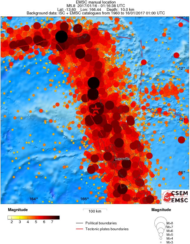 regional magnitude historical seismicity