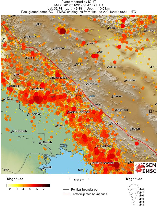 regional magnitude historical seismicity