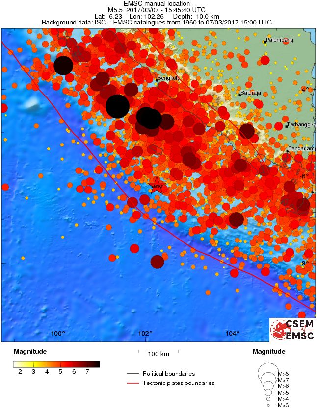 regional magnitude historical seismicity
