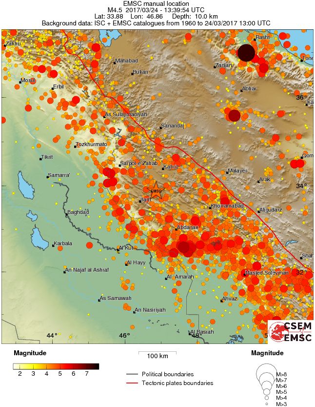 regional magnitude historical seismicity