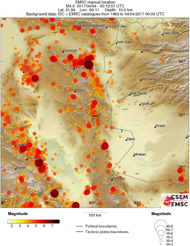regional magnitude historical seismicity