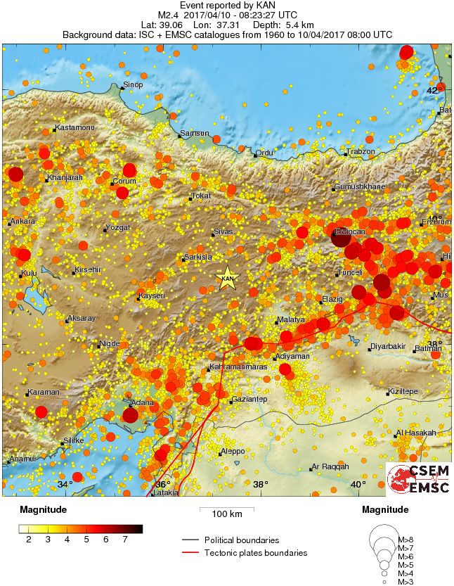 regional magnitude historical seismicity