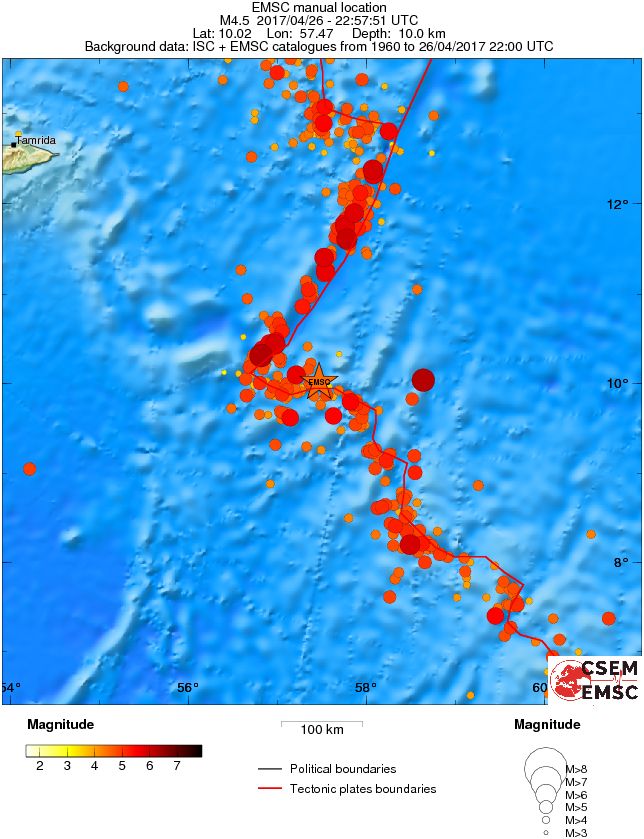regional magnitude historical seismicity