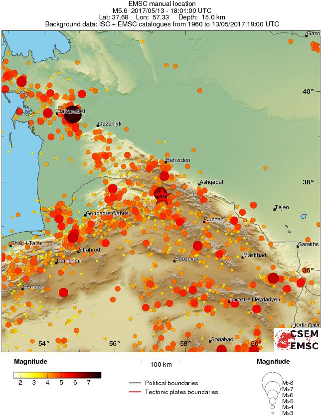 regional magnitude historical seismicity