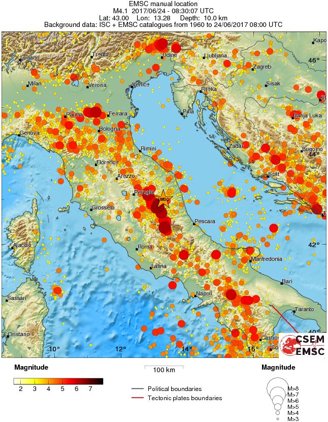 regional magnitude historical seismicity