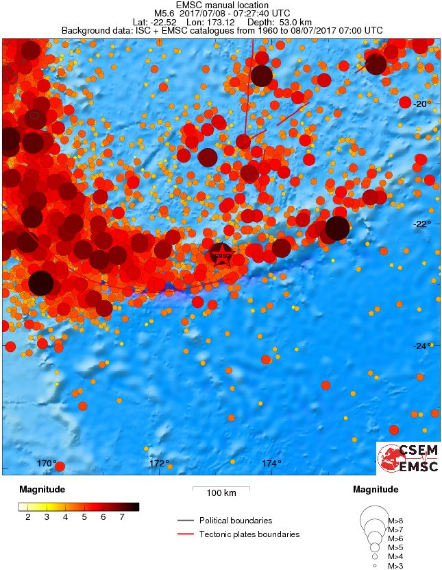 regional magnitude historical seismicity
