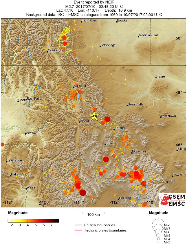 regional magnitude historical seismicity