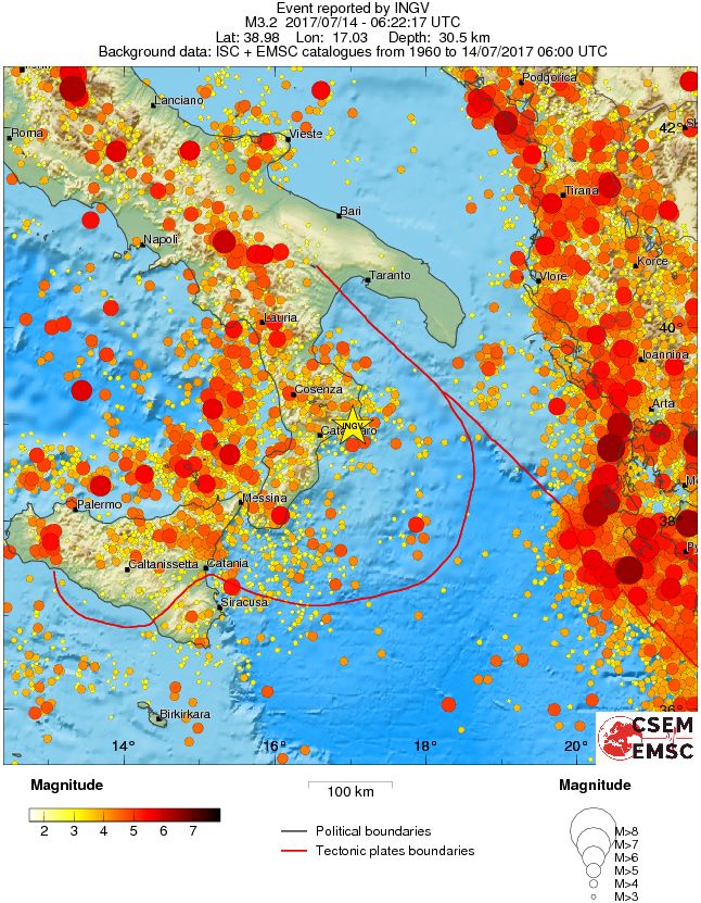 regional magnitude historical seismicity