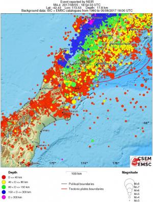 regional historical seismicity