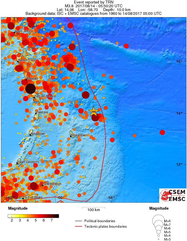 regional magnitude historical seismicity