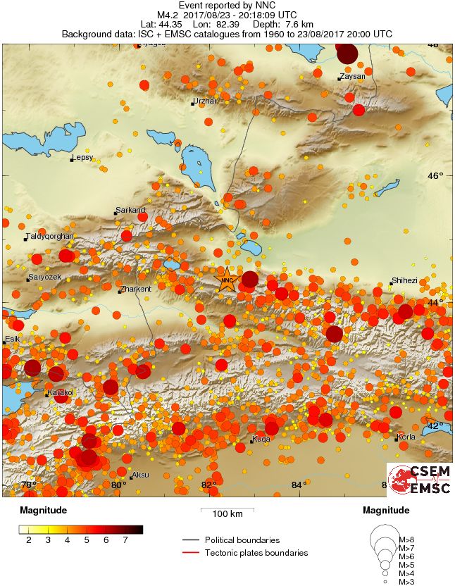 regional magnitude historical seismicity