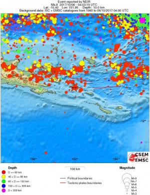 regional historical seismicity