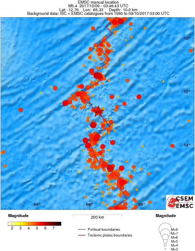 regional magnitude historical seismicity