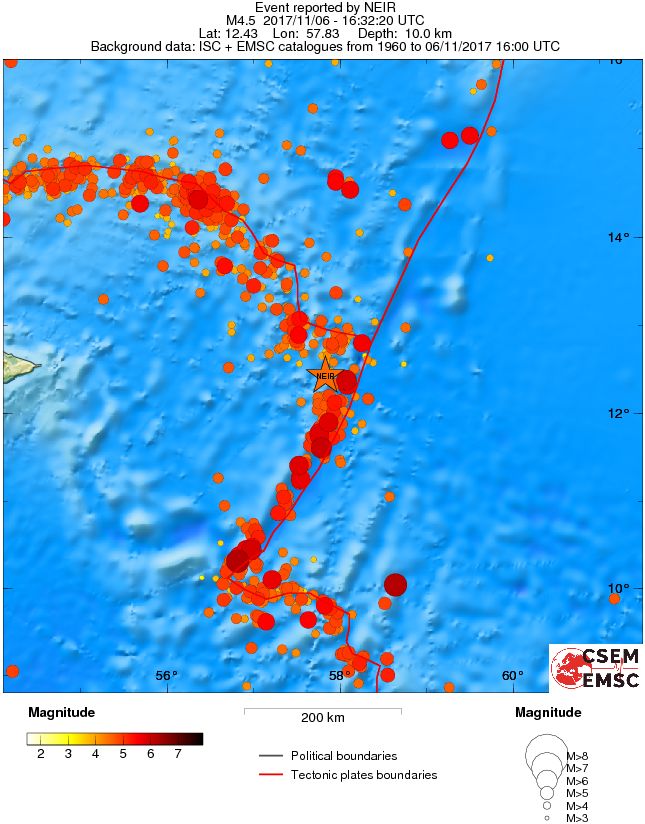 regional magnitude historical seismicity