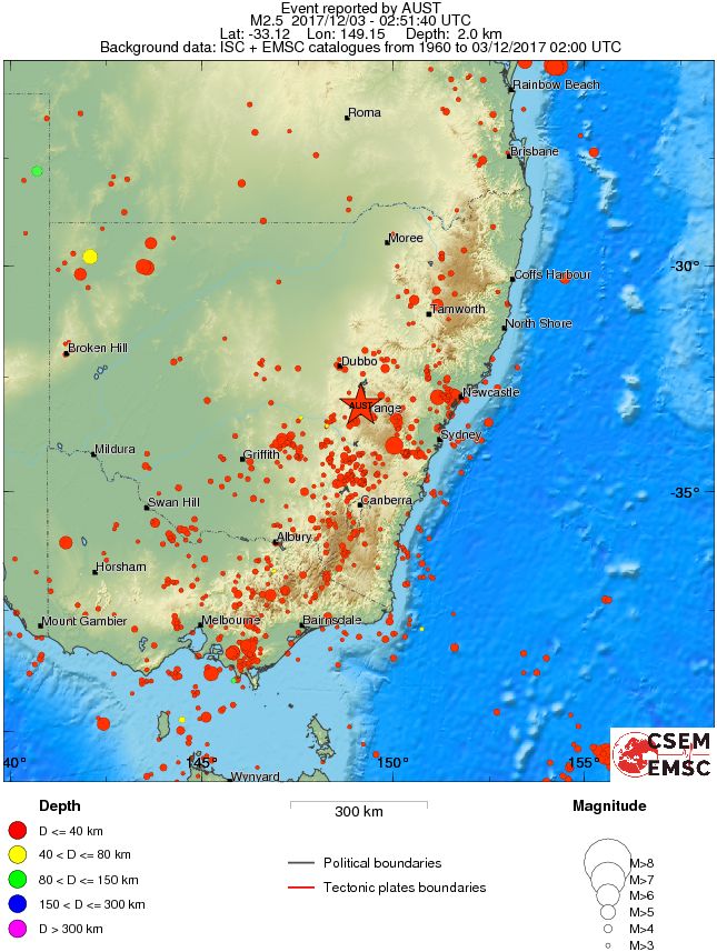 wide historical seismicity