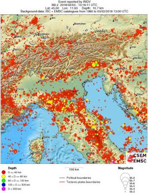 regional historical seismicity