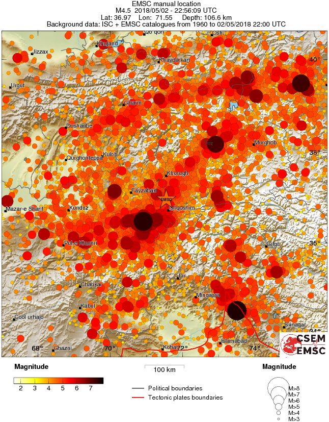 regional magnitude historical seismicity
