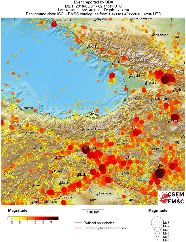 regional magnitude historical seismicity