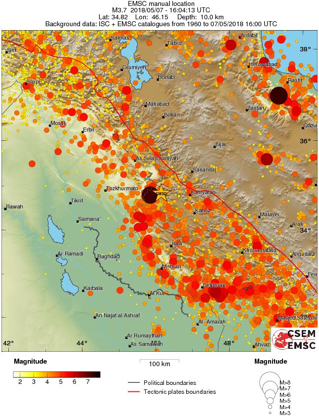 regional magnitude historical seismicity
