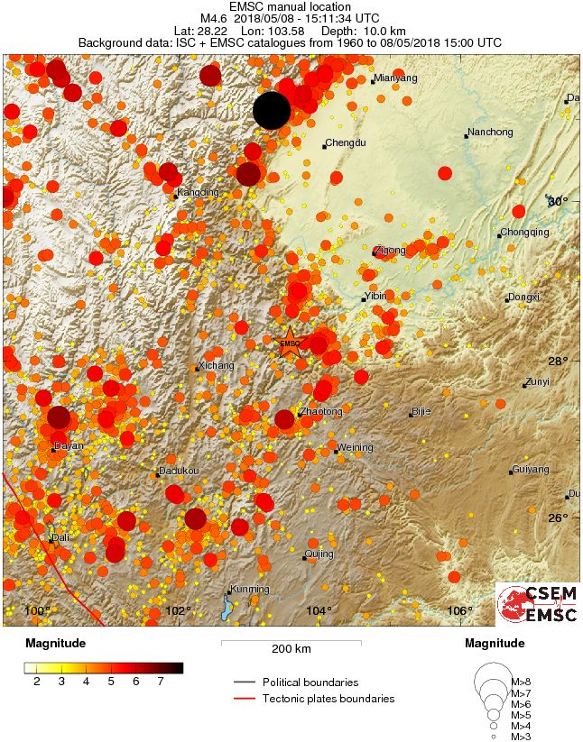 regional magnitude historical seismicity