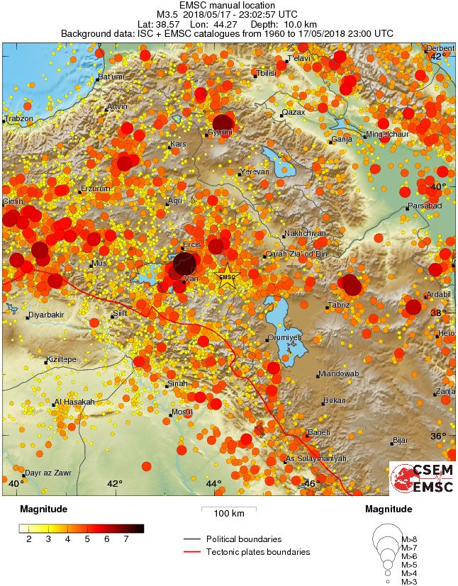 regional magnitude historical seismicity
