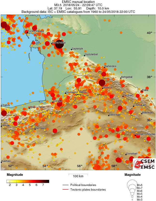 regional magnitude historical seismicity