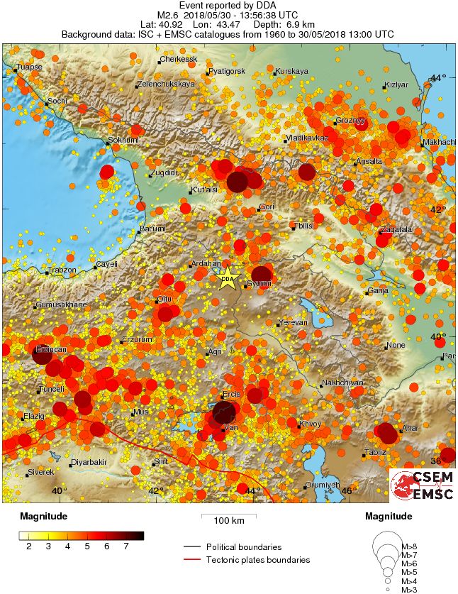 regional magnitude historical seismicity