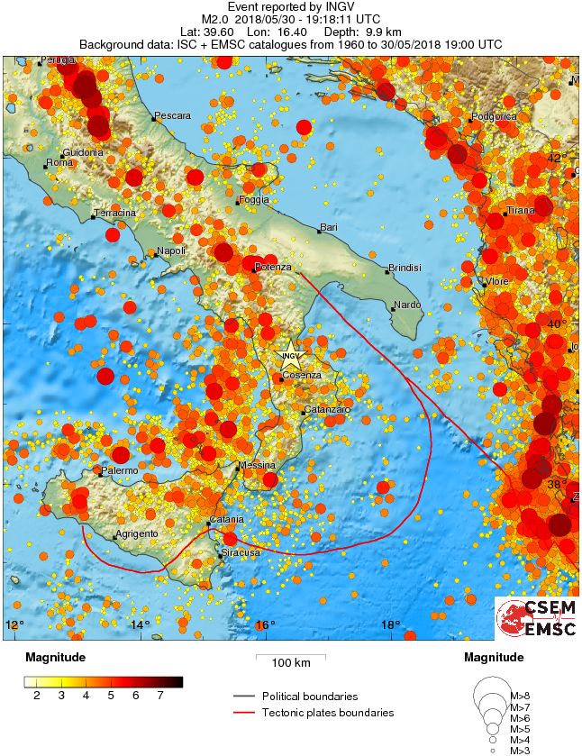 regional magnitude historical seismicity