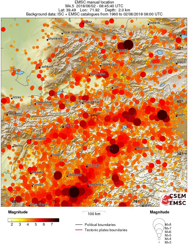 regional magnitude historical seismicity