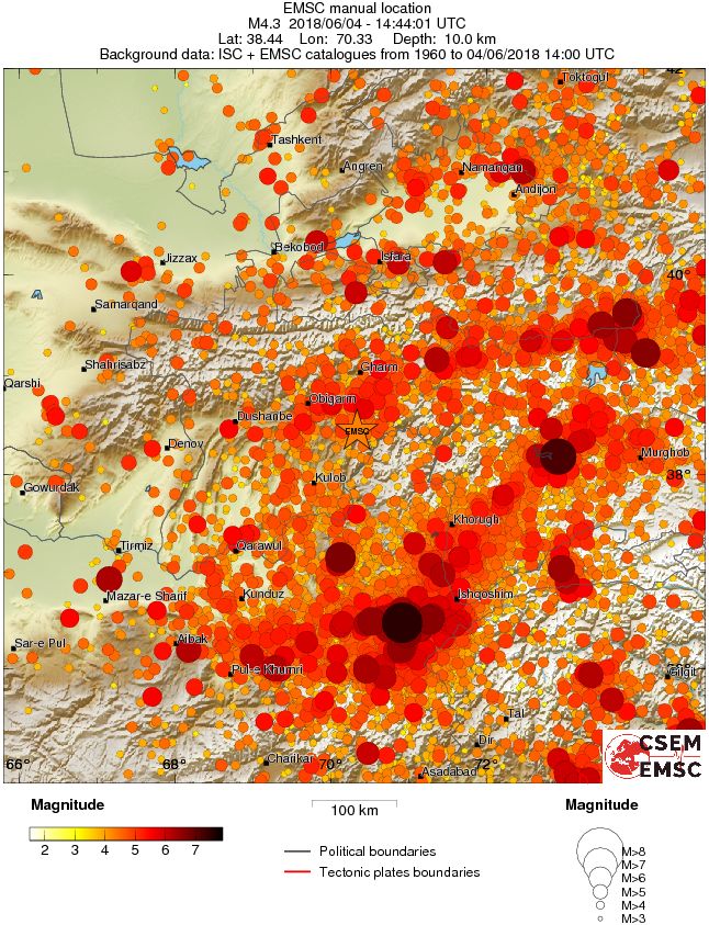 regional magnitude historical seismicity