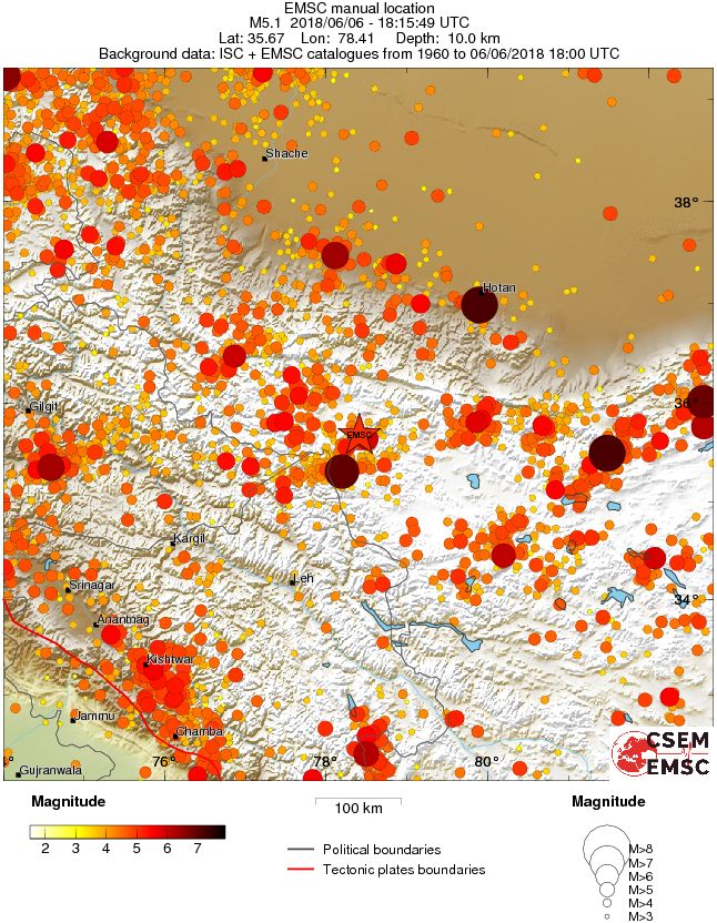 regional magnitude historical seismicity