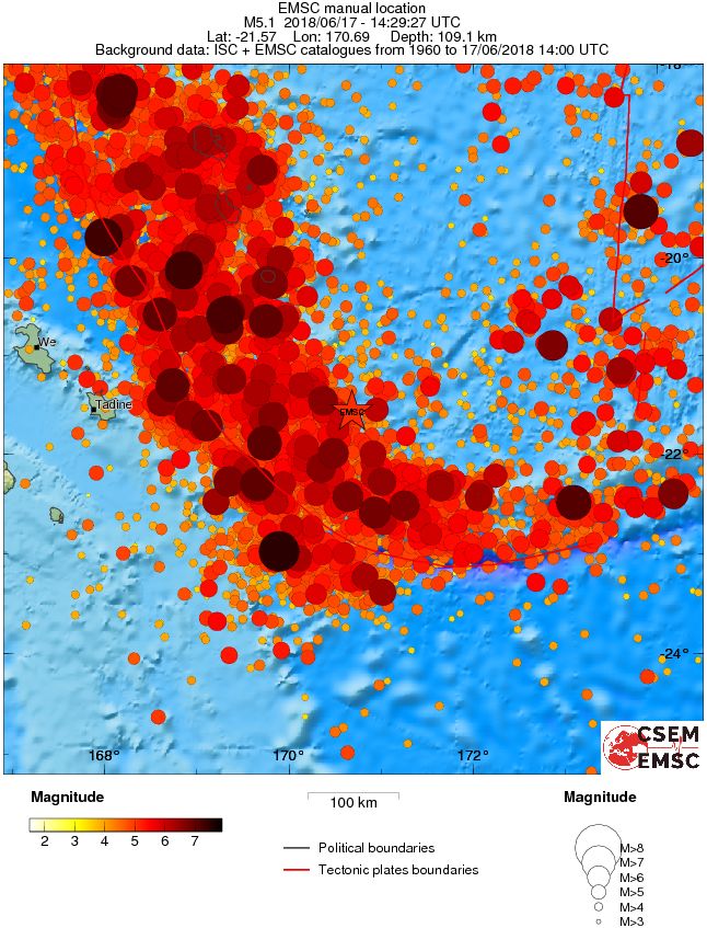 regional magnitude historical seismicity