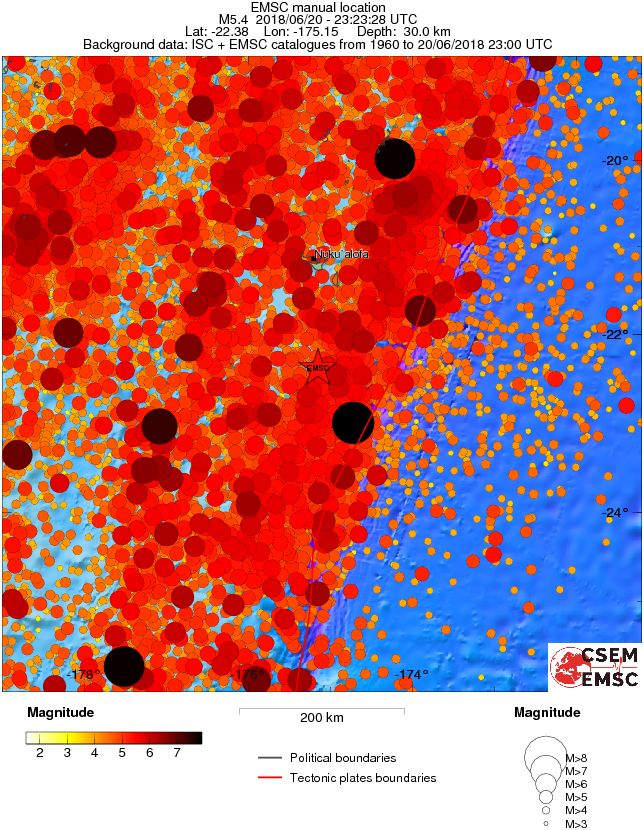 regional magnitude historical seismicity