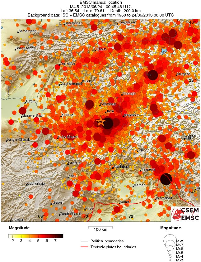 regional magnitude historical seismicity